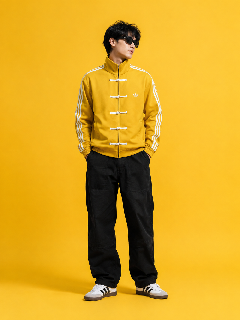 AUREX Mustard Yellow CNY Cheongsam Frog Button Jacket