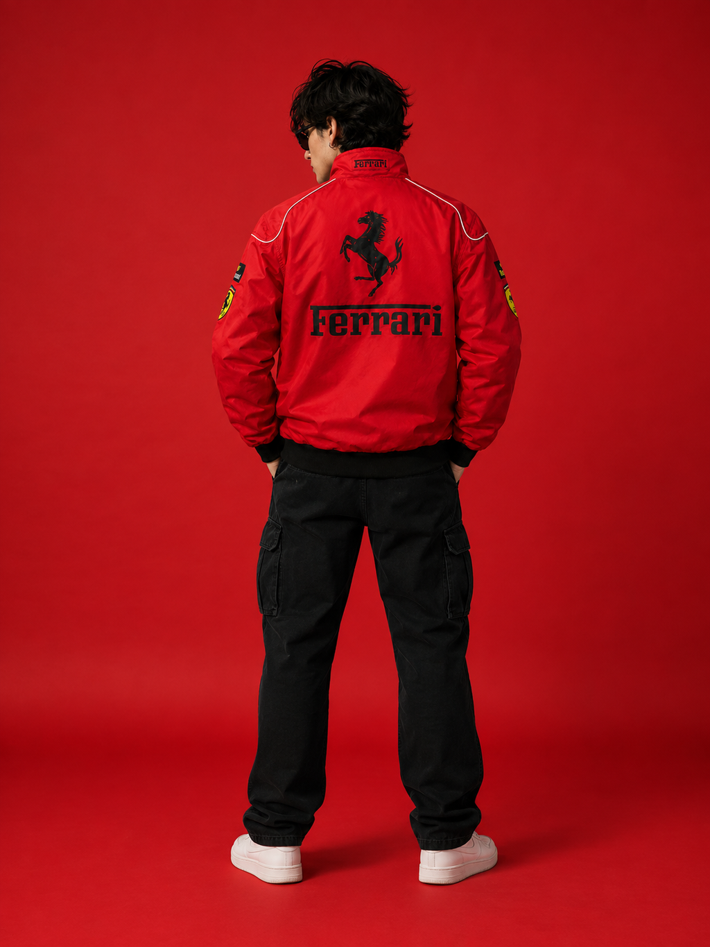 AUREX Premium Red Puffer Jacket – Motorsport Streetwear