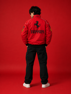 AUREX Premium Red Puffer Jacket – Motorsport Streetwear