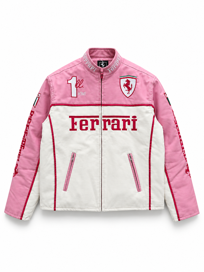 Pink Ferrari Leather Jacket – AUREX Streetwear